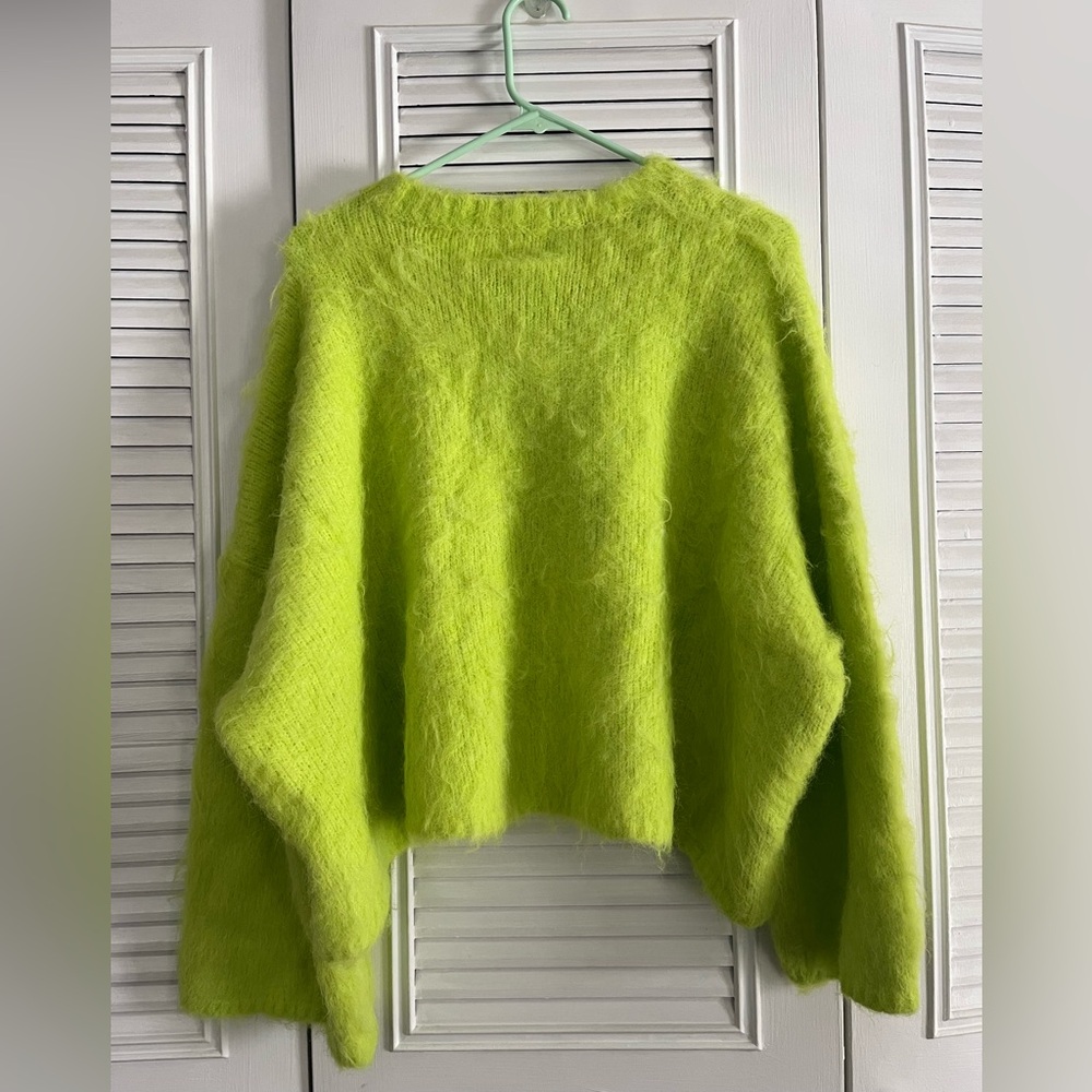 URBAN OUTFITTERS BDG Bailey brushed knit oversized pullover sweater - Lime - Picture 4 of 6